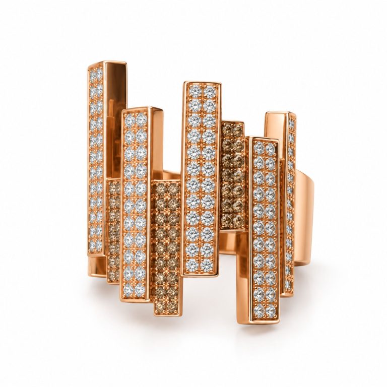 Anillo skyline diamante brown