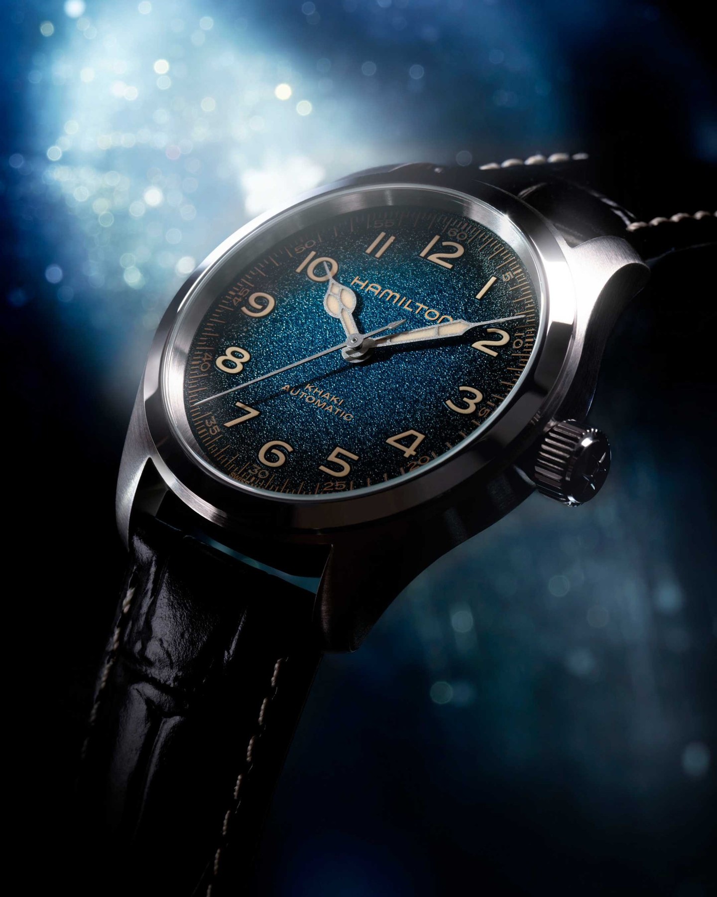 reloj hamilton khaki field murph esfera azul