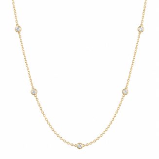 Gargantilla con diamantes en chaton