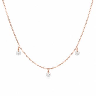 Gargantilla con diamantes taladrados