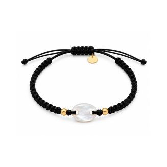 Pulsera macrame y madreperla
