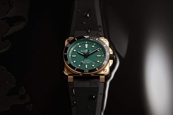 BR 03 Diver Black & Green Bronze