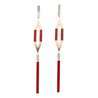 Lempicka Coral Long Earring