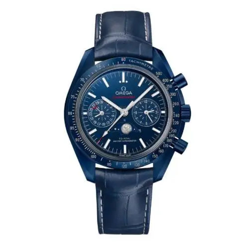 beobachten Omega Speedmaster Moonwatch mit blauem Zifferblatt und Armband Speedmaster Moonwatch 44,25 mm