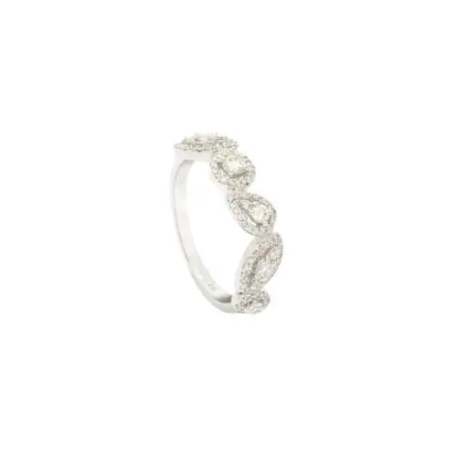 Lirada engagement ring in white gold and diamonds
