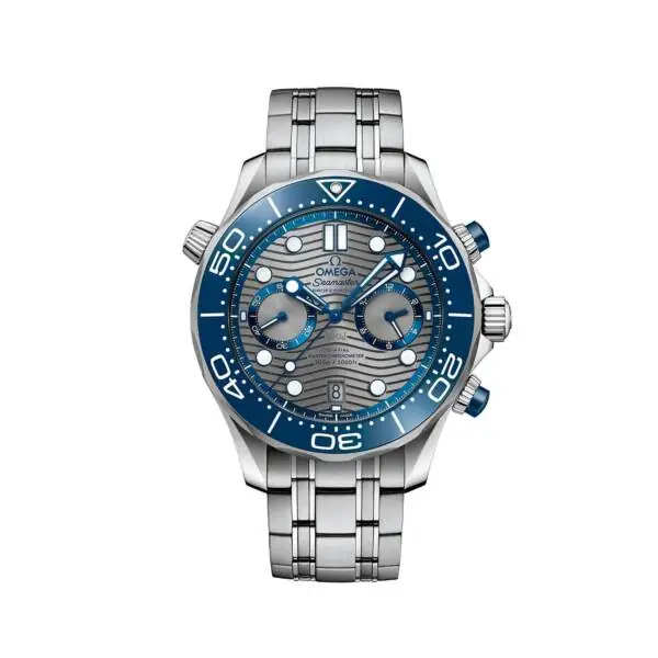 Clock Omega Seamaster Diver gray and blue