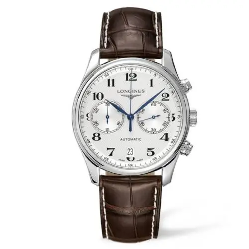 Clock Longines Master Collection Steel and Leather strap 40mm