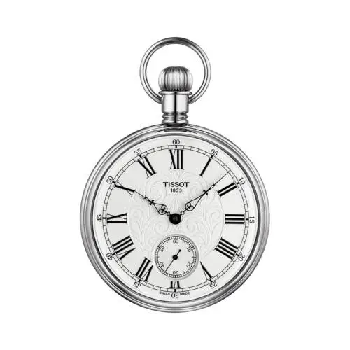 Clock Tissot Lepine Mechanical pocket pocket palladium plated brass 51mm