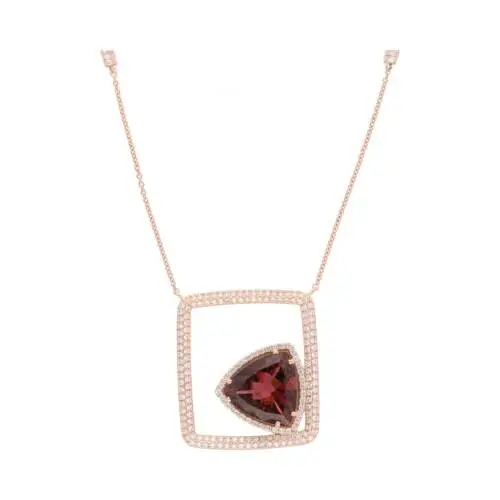 Victoria choker in rose gold with diamonds and tourmaline