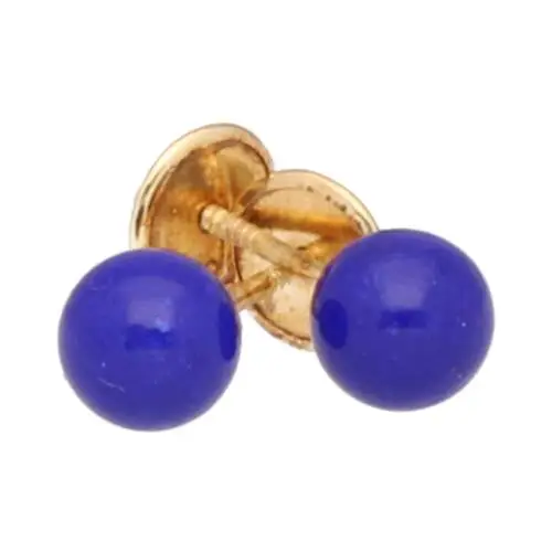 Gold earrings with lapis lazuli