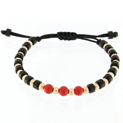 Jaibor coral paste onyx bracelet