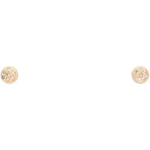 Gold earrings with brown diamonds