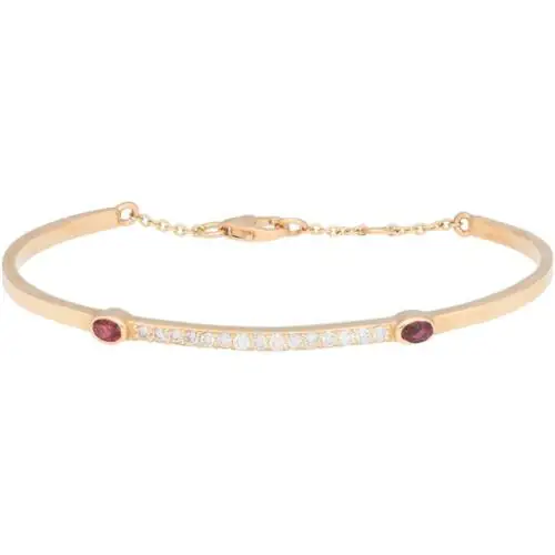 Rose gold bracelet with rubies and diamonds