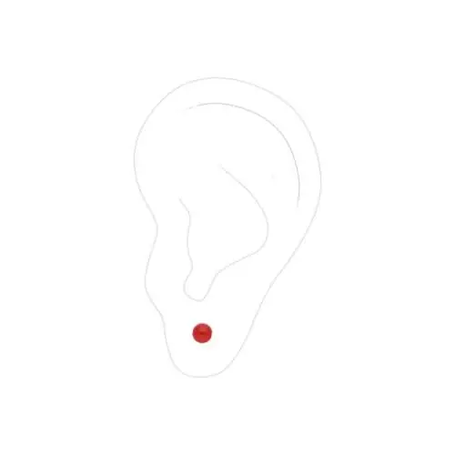 Red coral baby earrings