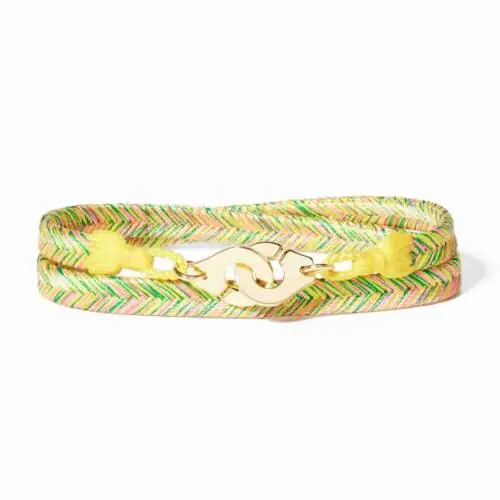 Menottes Dinh Van yellow thread bracelet