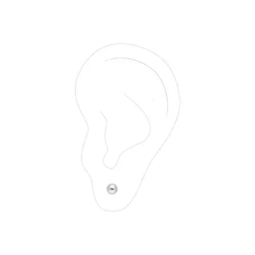 Babykugel-Ohrringe aus Weißgold